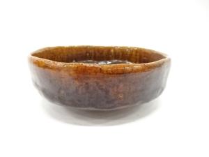 大樋焼　飴釉　馬盥茶碗（保護箱付）